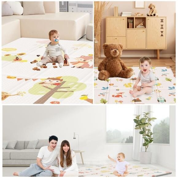 Baby Play Mat, 50 x 50 Inch Play Mat Perfect for Use Baby Playpen, Foldable - Picture 15 of 16